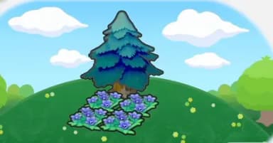 나무그늘 우아한 꽃밭