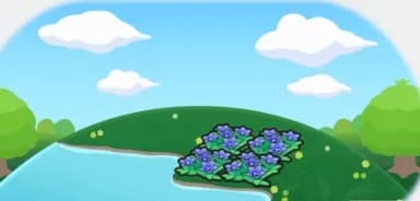 촉촉한 우아한 꽃밭